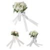 Wedding Bouquets Flower Hand Bouquet Silk Artificial Fake Flowers for Bride Wedding Party and Church