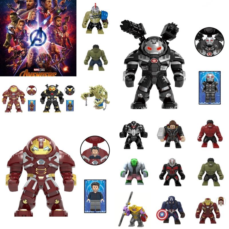Marvel Avengers Superhero Building Block Set Pg Adult Collection Iron Man Hulk Thor Captain America Groot Abs Plastic 8cm Height