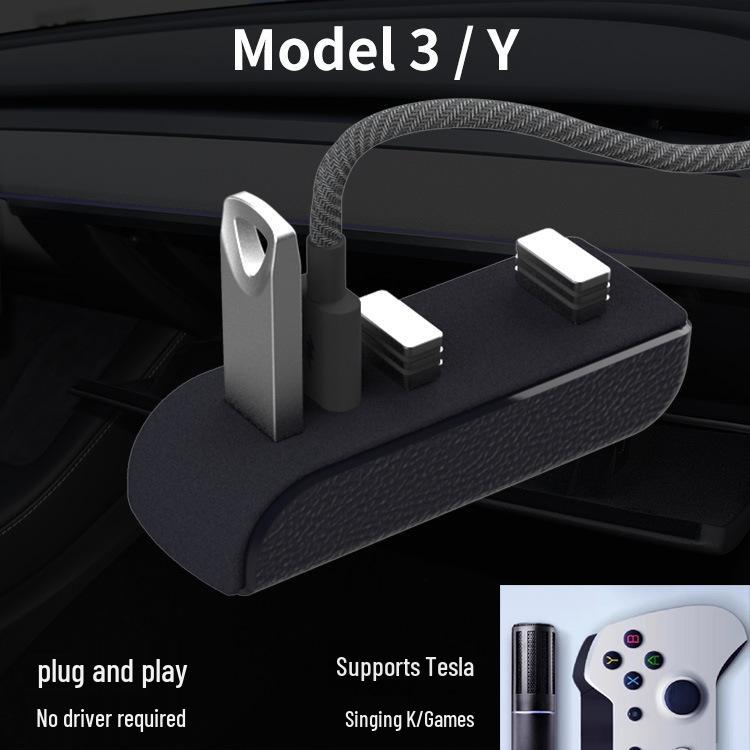 Tesla Model 3/Y Refresh Glove Box USB Hub Expansion Dock