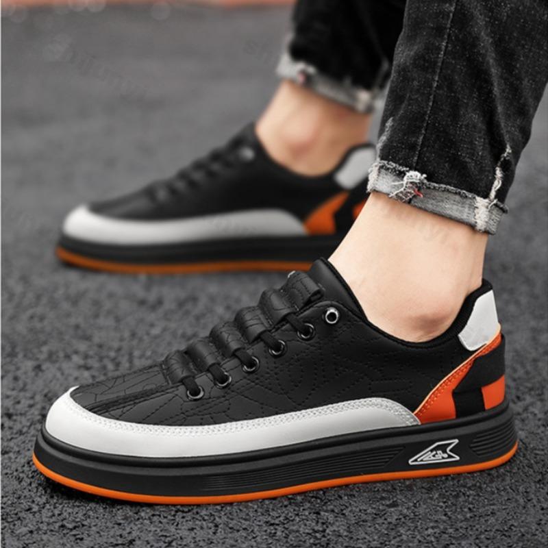 Fashion 2025 New Men Sneakers Fashion PU Leather Casual Shoes Street Skateboard Shoes Men Platform Vulcanized Shoes Tenis Masculino