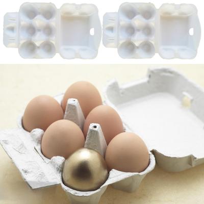 10 Pack Egg Cartons Paper Pulp 6 Count Egg Cartons Bulk Reusable Recyclable Natural Cardboard Egg Container for Chicken Coops Farm Eggs