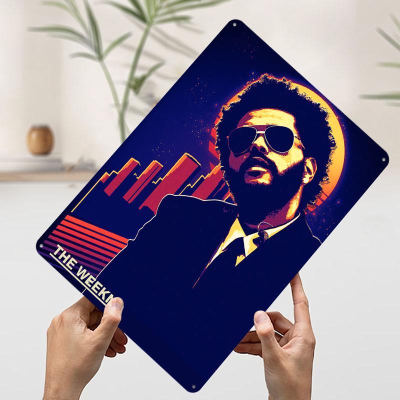 

The Weeknd Retro Metal Poster Customized Wall Art Retro Vintage Tinplate Signs for Living Room Decorations Bathroom Decor Home 7.9x11.8In(20x30cm)