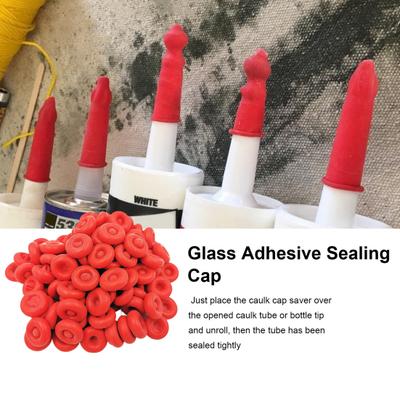 1 Pack Caulk Sealing Cover Convenient Good Toughness Wear-resistant Emulsion Glass Glue Sealing Cover Home Supply