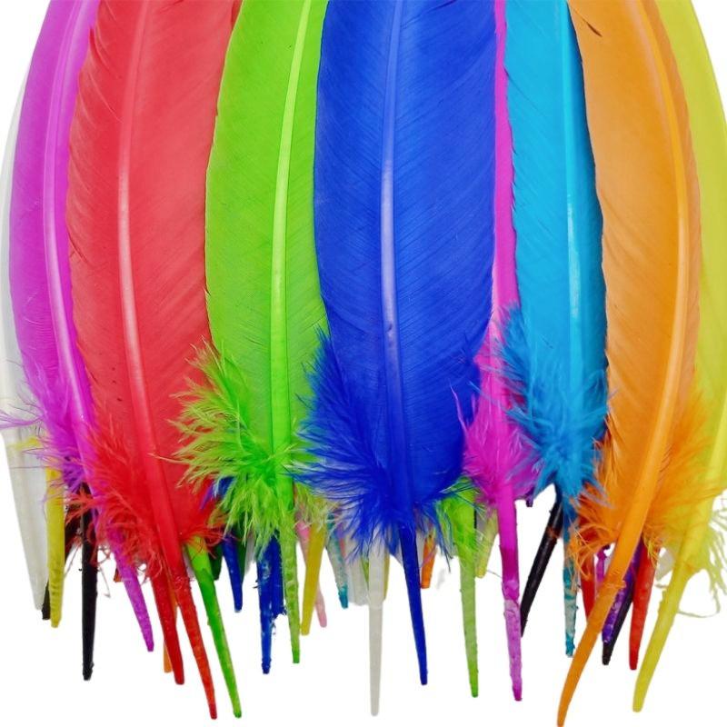 100pcs Natural Turkey Feathers Christmas Wedding Party Dress Decorations Accessories Pheasant Plumes Table Centerpieces 25-30CM