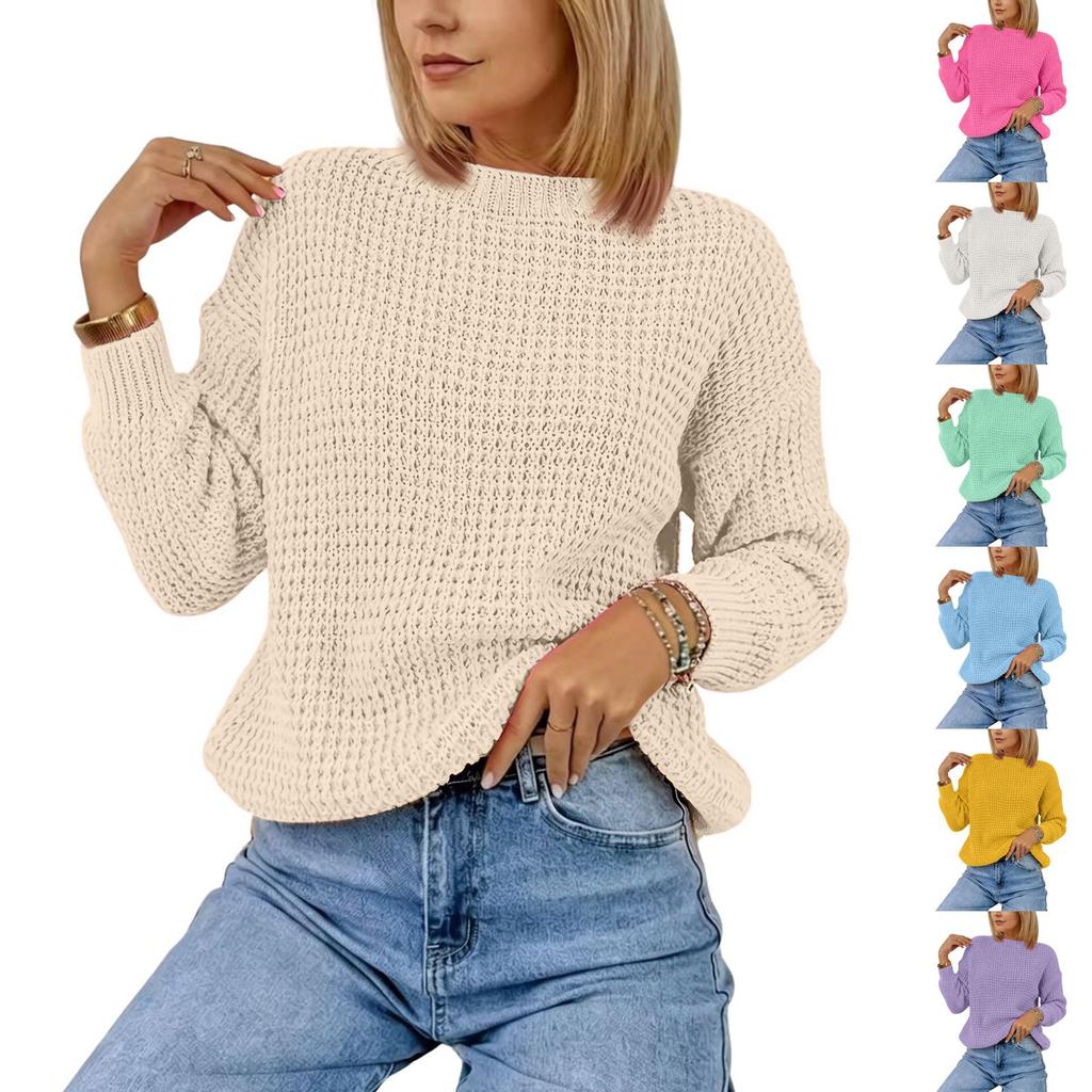 Women's Hollow Out Knit Pullover Sweater Casual