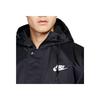 Nike Letter B Logo Embroidered Hooded Mid-Length Long Sleeve Coat Men Coats Black FB7321-010