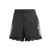 (WMNS) Originals Lace Trim 3-Stripes Shorts Asia Sizing 'Black' Women's II5605