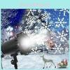 Creative White Snowflake Led Projector Lamp For Festive Outdoor Christmas Decor