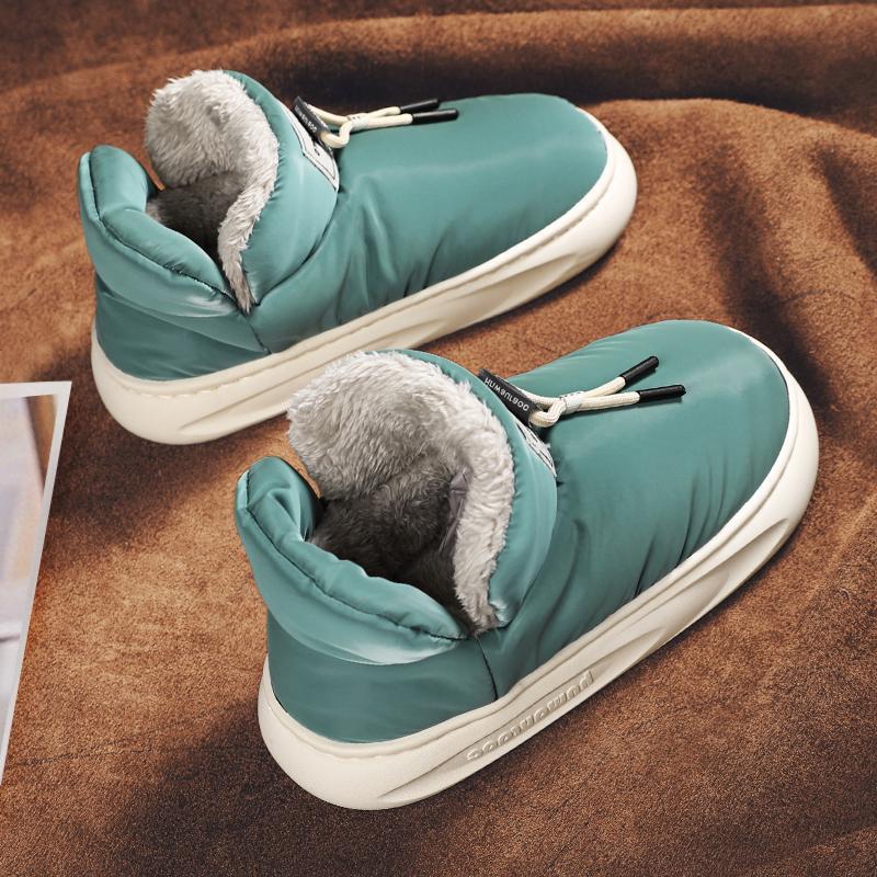 Northeast snow boots men's winter men's shoes 2025 new wool shoes women's velvet thickened warm cotton shoes bread shoes