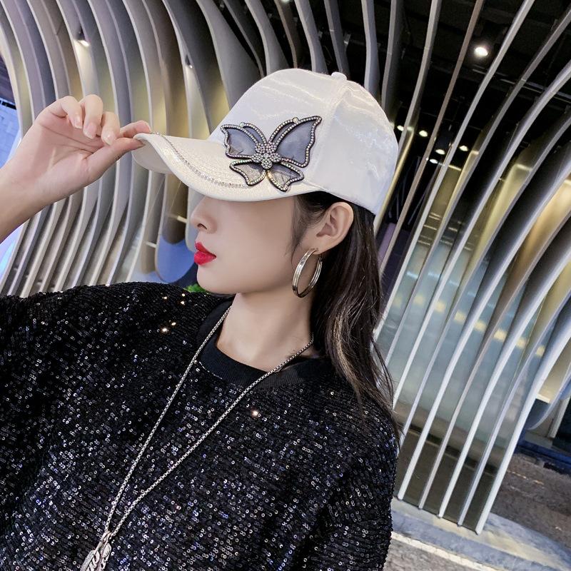 Hat Trendy versatile with diamond cap Internet celebrity spring and summer sunshade sun hat fashion baseball cap