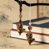 Sandalwood Cat Keychain with Handmade Lanyard and USB Drive