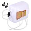 Universal 12V Metal White Car 2 Pin Windshield Washer Reservoir Pump Bottle Tank