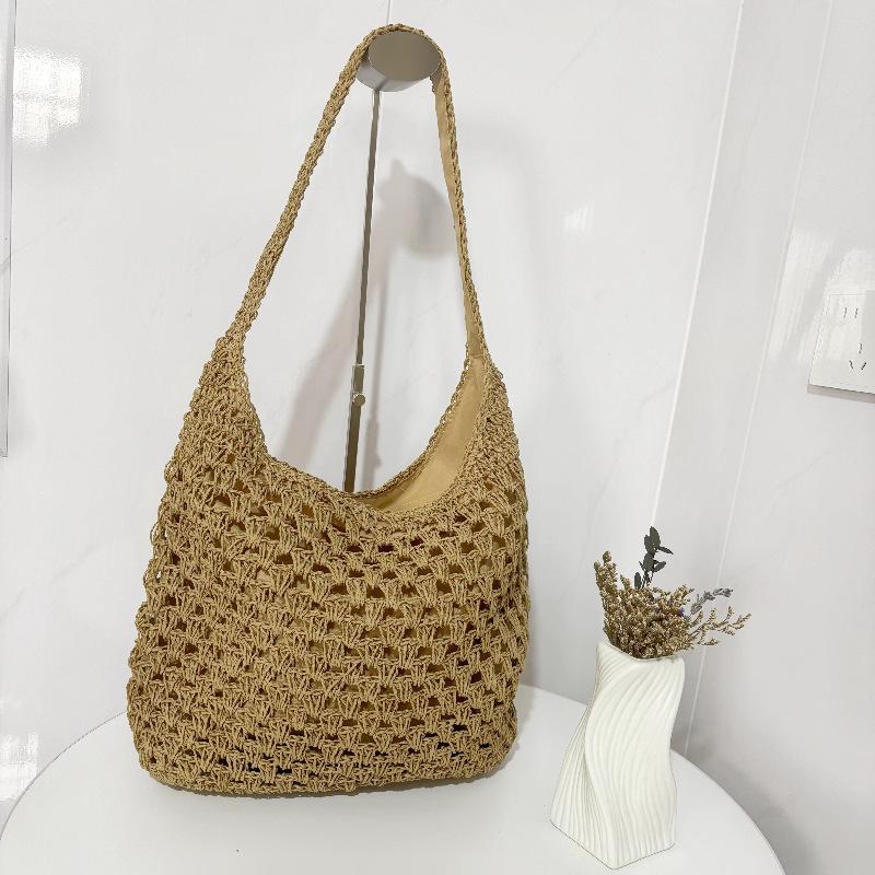 

2025 Summer Women s Large Straw Tote: Versatile Seaside & Commuting Shoulder Bag