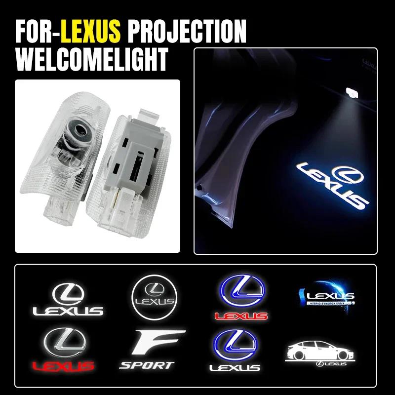 2Pcs LED Welcome Light Car Door Projector Lamps Accessories For Lexus ES240 ES250 ES350 IS250 IS300 RX270 GS NX300 RX300 RX350 AFQ1