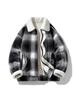 Velvet Warm Retro Plaid Casual Men's Zipper Jacket - 2025 Winter Collection