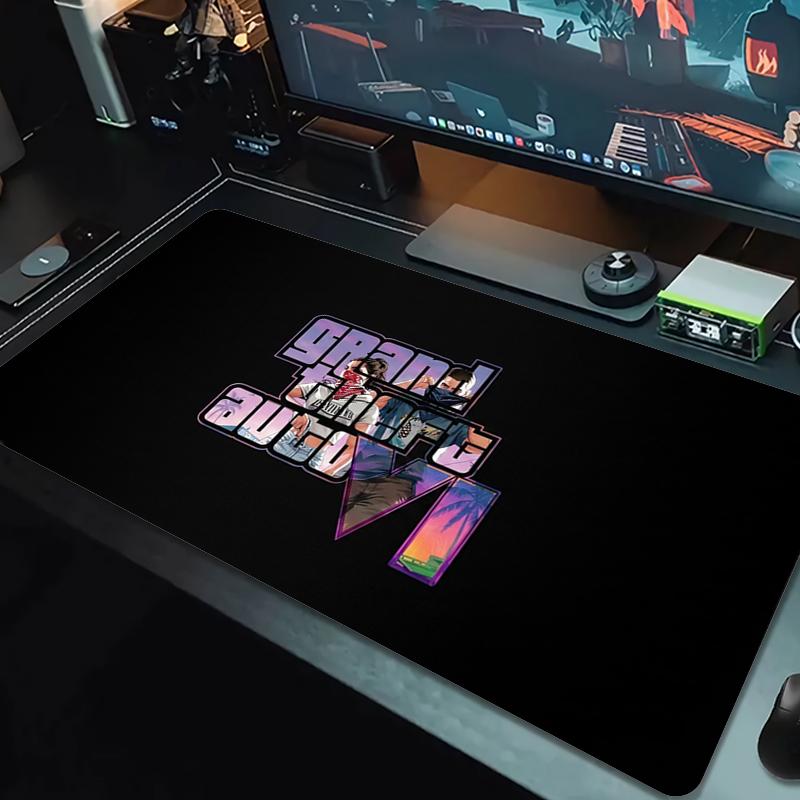 Grand Theft Auto Mouse Pad Large Gaming Table Cushion Non-slip Laptop Tablet Big Mousepad XXL Mat Mini PC Playmat With Lock Edge