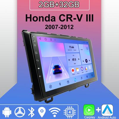Android Carplay Radio samochodowe dla Honda CR-V III 2007-2012 Odtwarzacz multimedialny Jednostka główna Stereo Nawigacja GPS BT WIFI 2 + 32 GB