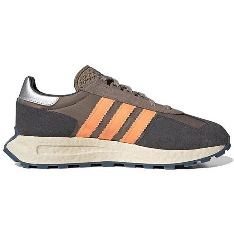 adidas Originals Retropy E5 Leather Comfortable Trendy Slip-Resistant Durable Lightweight Low-Top Casual Shoes Unisex Casual Shoes Gray Orange IE1539