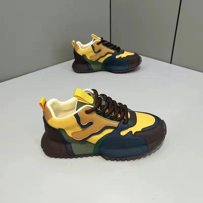 New Fashion Brand Designer Whtie Thick Bottom Casual Board Shoes for Men Flats Loafers Sports Walking Sneakers Zapatos Hombre