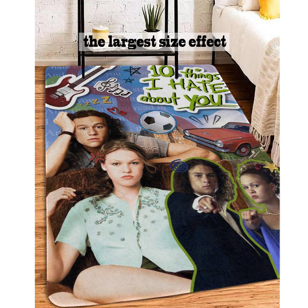 Vintage 10 Things I Hate About You Movie Floor Mat Style Soft Bedroom Floor House Laundry Room Mat Anti-skid Household Carpets