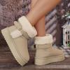 Women's 2025 New Muffin Platform Snow Boots - Thick Velvet, Warm Cotton for Winter
