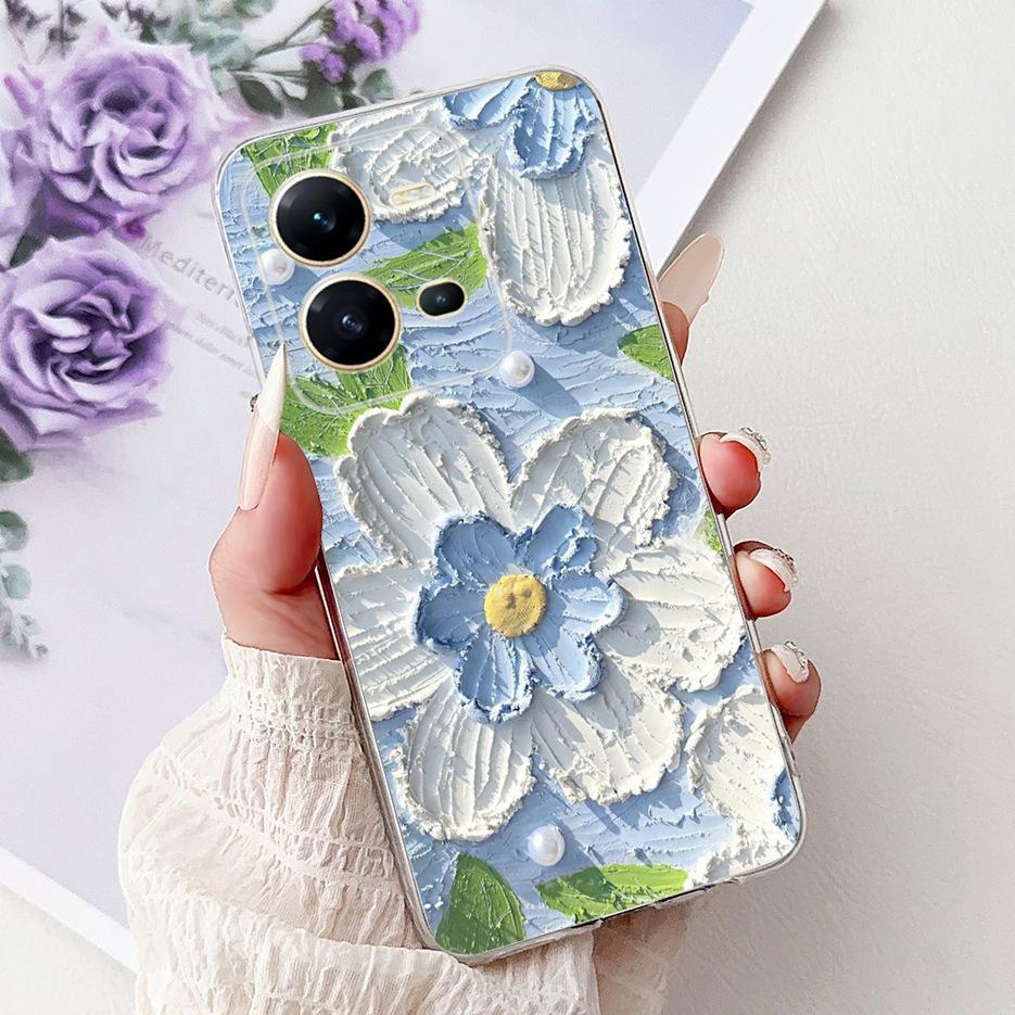 For Vivo V25 5G Case Vivo V25e V2201 Cute Cat Lion King Painted Cover Soft Silicone Phone Case For Vivo V25e V 25 VivoV25 Fundas