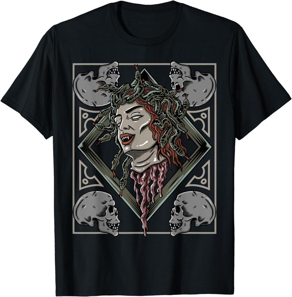 NEW LIMITED Medusa Greek Mythology Skull Snakes Design Gift T-Shirt S-3XL