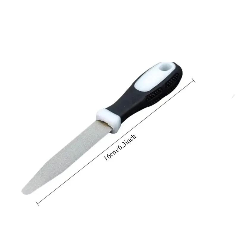 Professional Knife Sharpener, Diamond Sharpening Stone for Kitchen Camping, Double-Sided Folding Design with Non-Slip Handle,