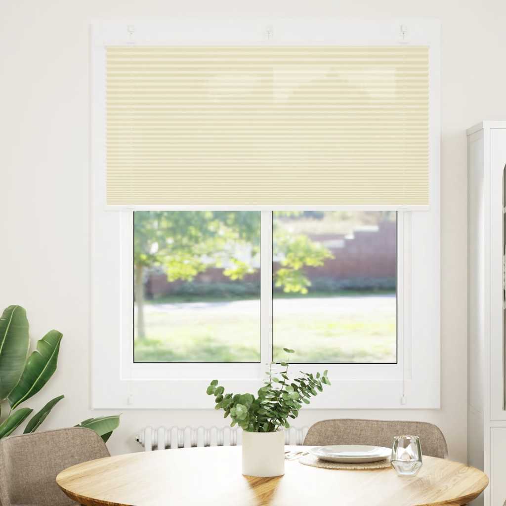Cream Pleated Blind 115X100 Cm Fabric Width 114.4Cm