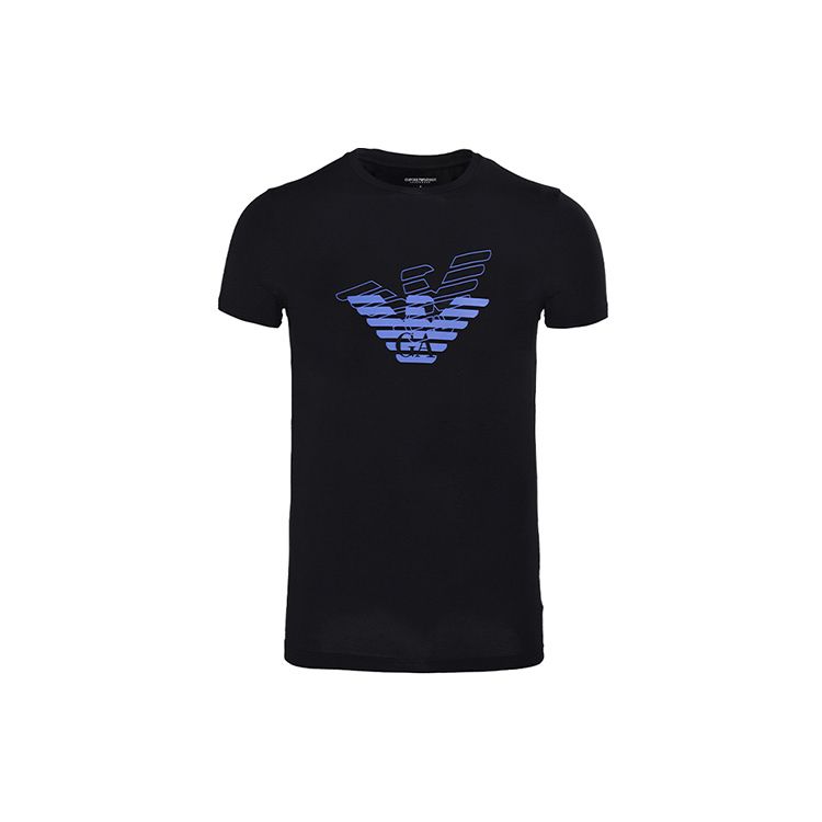 Emporio Armani Ss21 Eagle Logo Short Sleeve T-Shirt Men Tops Black 111035-0A725-00020