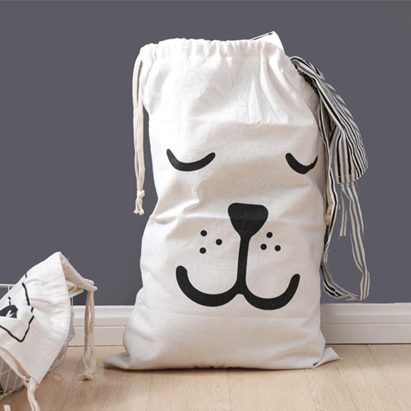 Cartoon High Capacity Drawstring Storage Bucket Folding Laundry Basket Toy Storage Bag Household \n Quilts Bed Sheets Organizer