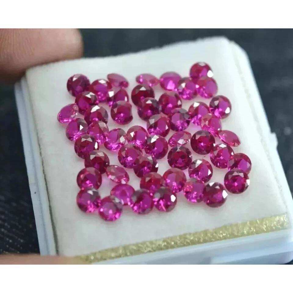 Natural Calibrated Round Pink Sapphire 6 mm 15 Pcs Beautiful Loose Gemstone Lot