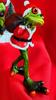 Christmas Frog Santa Figurine with a Sack On His Back