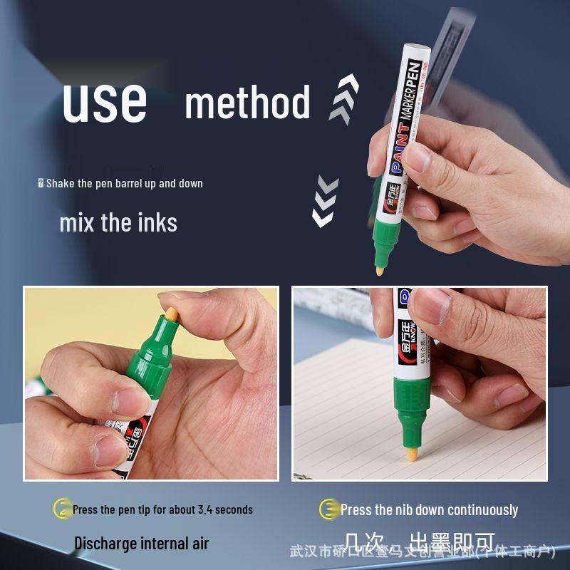 Jin Wannian Oil-Based Waterproof Touch-Up & Marking Pen for Metals