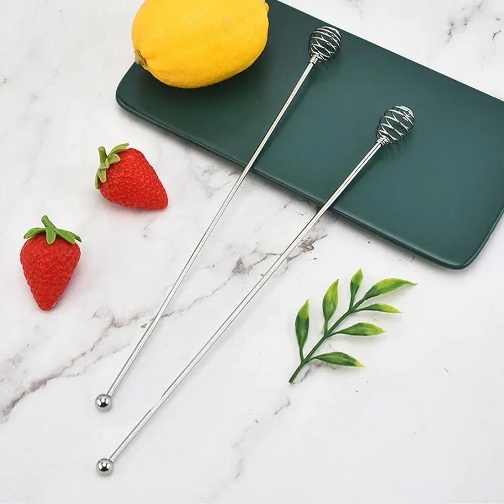 4pcs Multi-Function Stainless Steel Stirrer Long Handle Honey Mixing Stirrers  Kitchen
