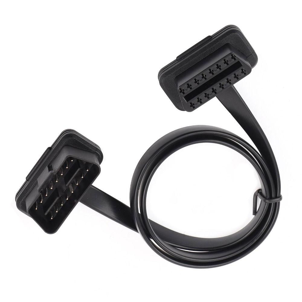Flat Ribbon Male To Female Adapter OBD2 Extension Cable 16 Pin Extension for Car Tools Code Reader Extender Cord 16 Pin Adapter
