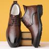 Men's High Top Business Formal Leather Shoes - Warm Winter Non-Slip Wool Velvet Lined