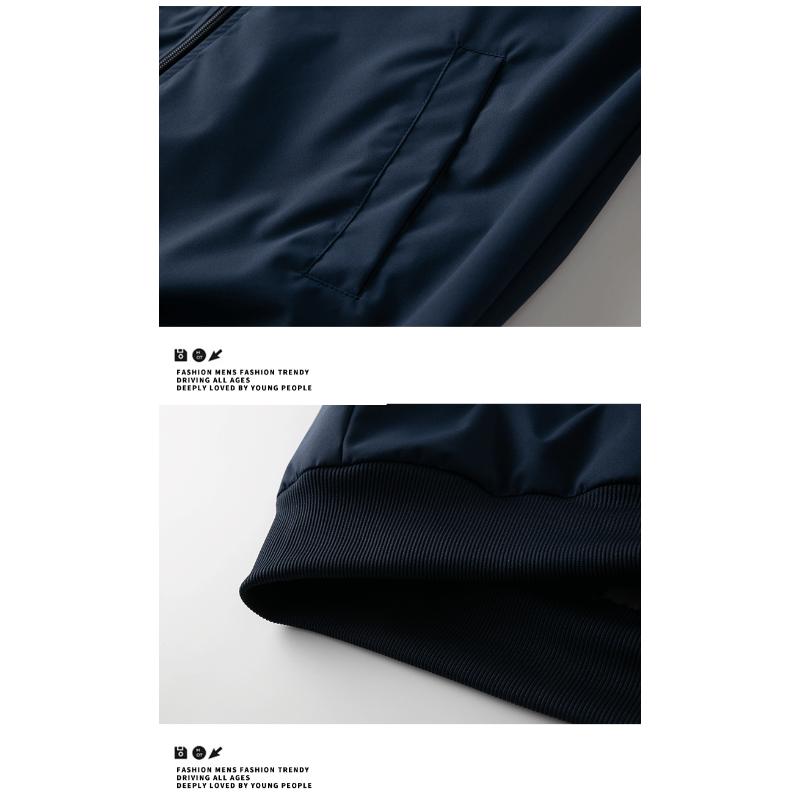 Sports Outdoor Splicing Contrasting Color Casual Men's Cardigan Baseball Collar Jacket Sweater Top