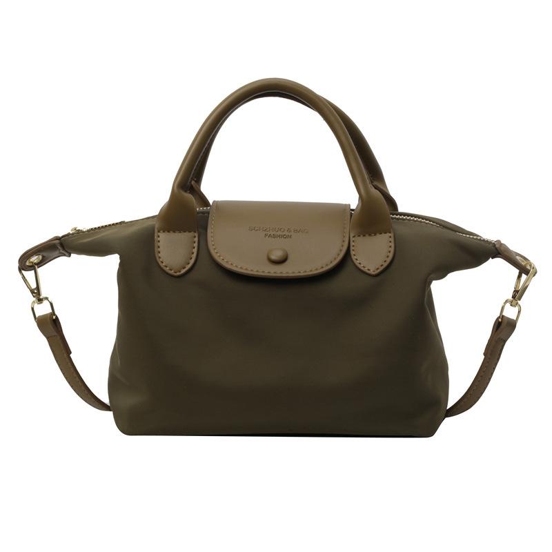 Meet Bags Niche design nylon damestas lente en zomer retro kleine vierkante handtas veelzijdige schouder crossbody donkergroene kleur