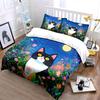 Black Cat and Red Fish Design Bedding Duvet Cover Set Duvet Cover Pillowcases  (1*Duvet Cover 2*Pillowcases, without duvet insert)