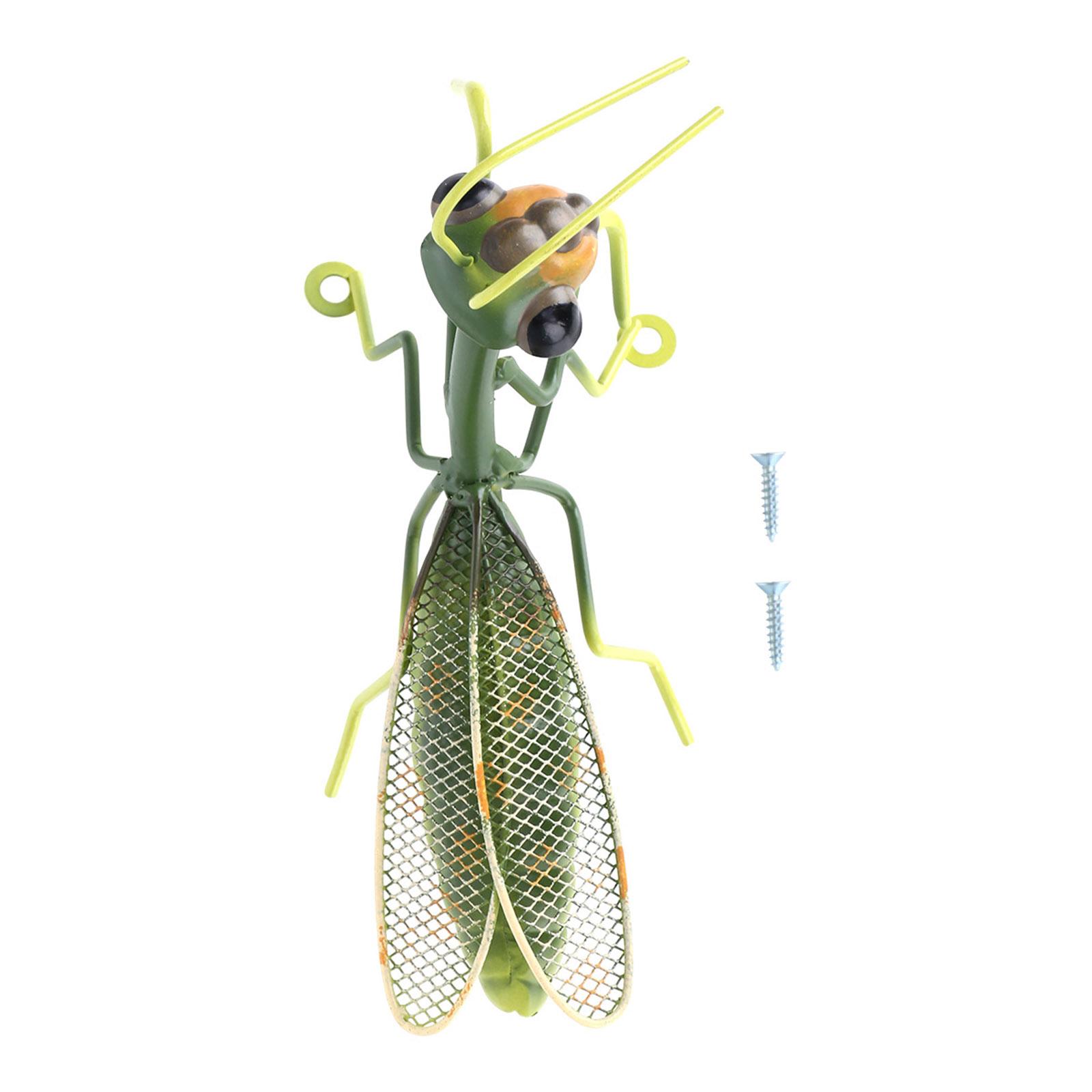 Tooarts Praying Wall Ornaments Iron Insects Animal Craft Garden Landscape Photography Props