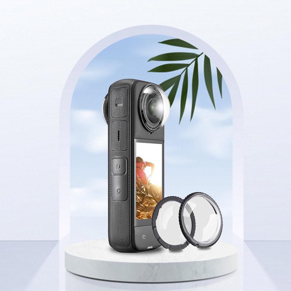 Krytky objektivů pro Insta360 X4 Otočný ochranný kryt Rám ochrany objektivu proti poškrábání Skleněný ochranný kryt Příslušenství pro fotoaparát