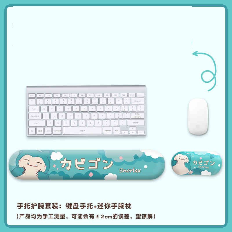 Gengar Jigglypuff Pikachu Cute Cartoon Wrist Rest Mouse Pad - Silicone Wrist Support Keyboard Pad For Women Office Use Gift