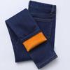2022 Winter Jeans Women Gold Fleeces Inside Thickening Denim Pants High Waist Warm Trousers Female jeans woman Pants
