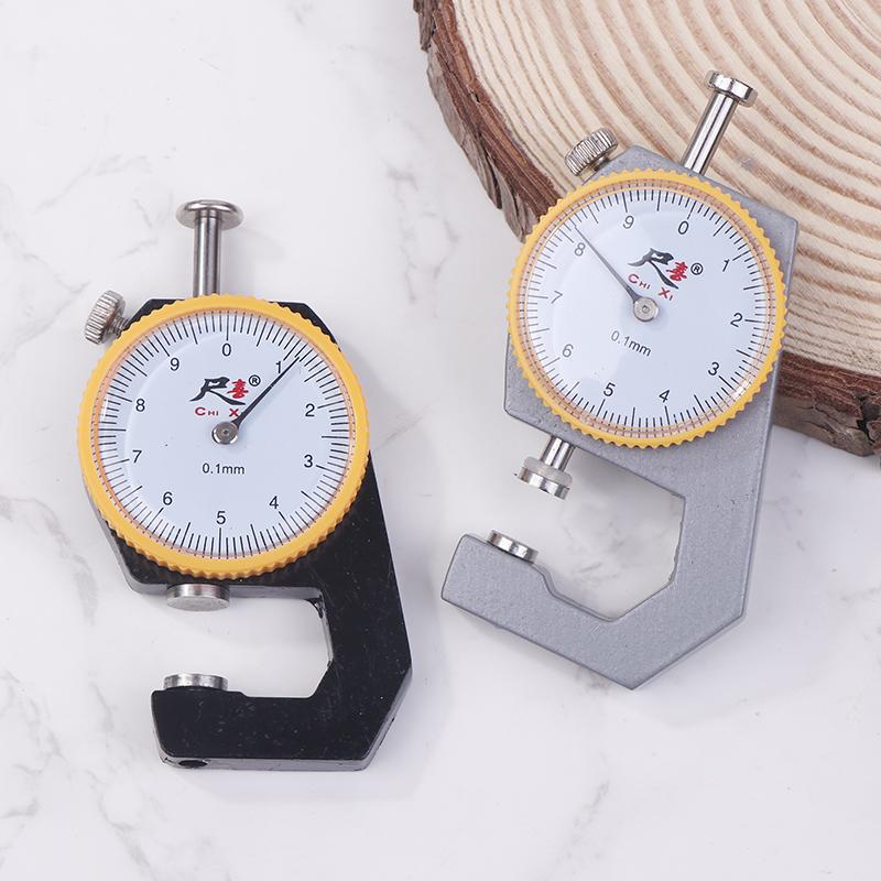 Leather Gauge Thickness 0-10Mm Accuracy 0.1Mm Dial Paper Meter Tester For Hollow Pipe Or Circular Tube Caliper Measuring Tool