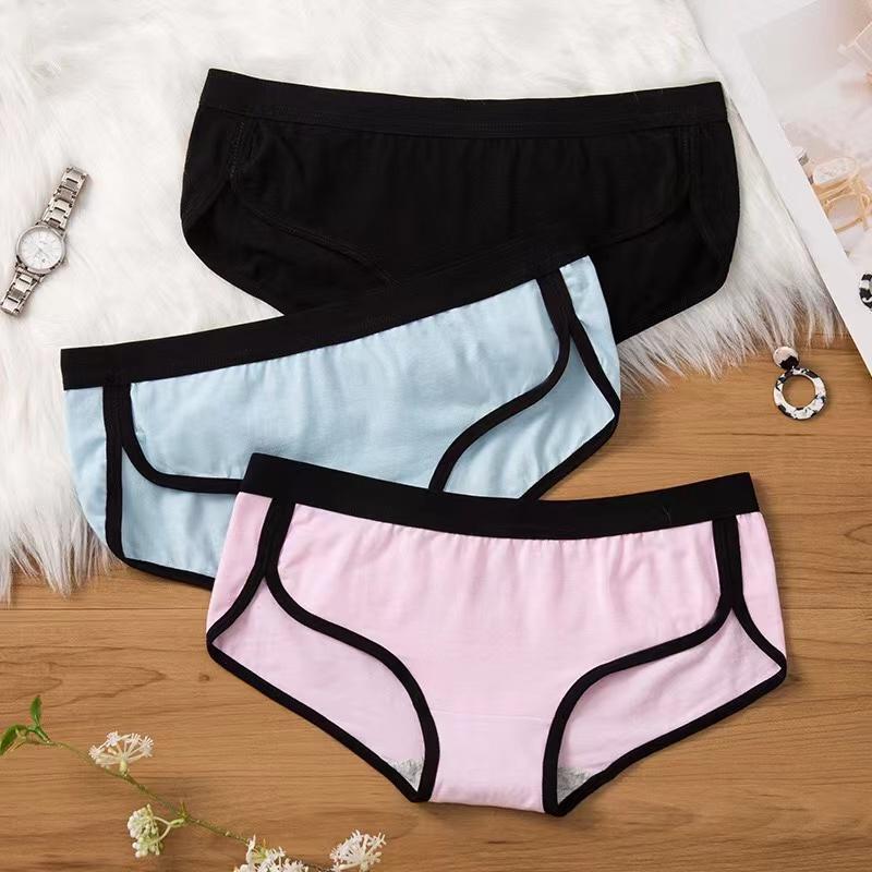 Sports Fitness Cotton Women's Underwear Panties Female Briefs Low-Rise Soft Breathable Woman Intimates