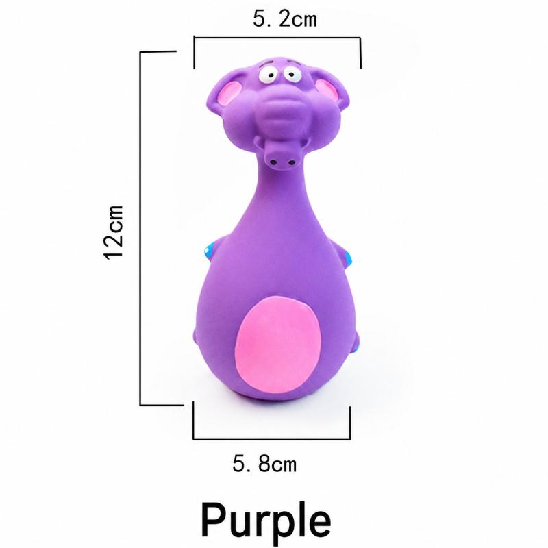 Latex Squeaky Dog Toy With Cartoon Animal Shape For Puppy Chewing Interactive Play Training Daily Indoor Pet Fun And Boredom Relief