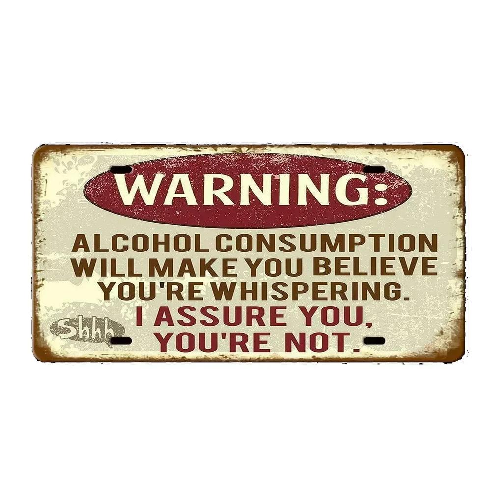 No Smoking Caution Signs: Metal Aluminum Vintage Decor for Garage & Clubs