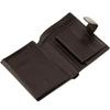 Wings Men' Genuine Leather Zipper Wallet Brown