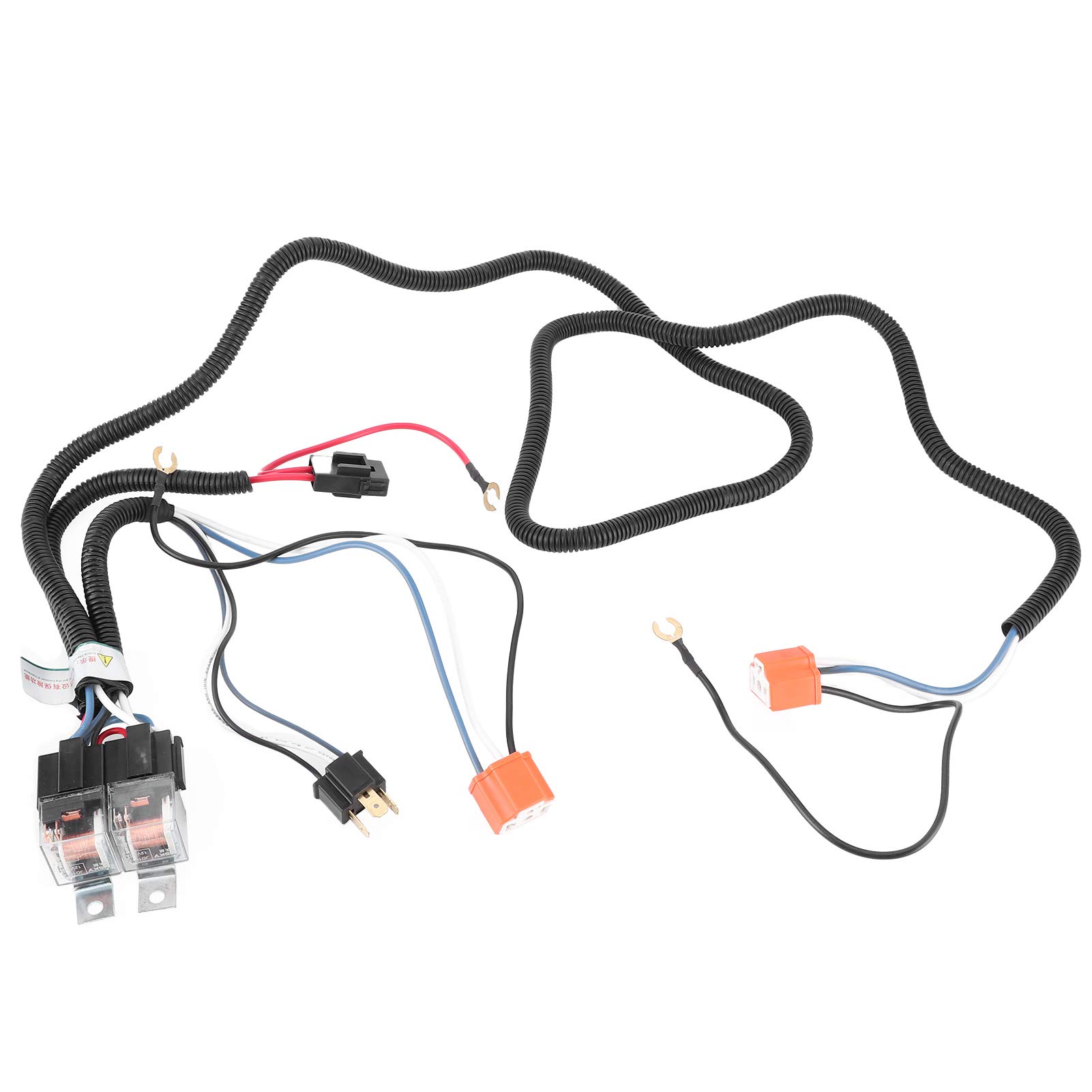 

2-Piece Headlight Relay Wiring Harness Kit, 30% Brighter, Easy Installation, High Reliability (12v2 Lights)